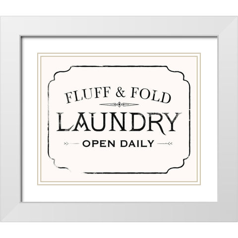 Fluff and Fold I White Modern Wood Framed Art Print with Double Matting by Barnes, Victoria