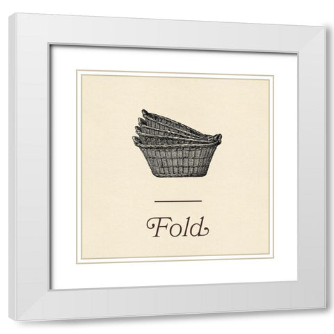 Laundry Sign IV White Modern Wood Framed Art Print with Double Matting by Green, Jacob