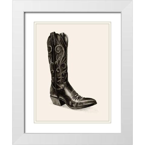 Shiny Boots I White Modern Wood Framed Art Print with Double Matting by Popp, Grace