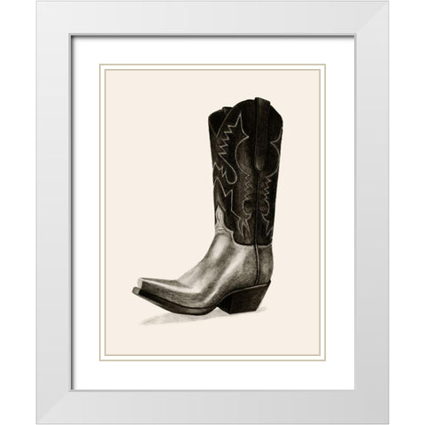 Shiny Boots II White Modern Wood Framed Art Print with Double Matting by Popp, Grace