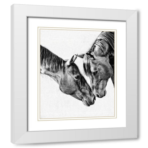 Equine Portrait VI White Modern Wood Framed Art Print with Double Matting by PHBurchett