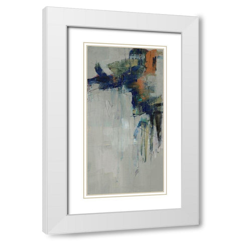 Traction I White Modern Wood Framed Art Print with Double Matting by Goldberger, Jennifer