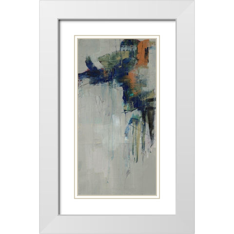 Traction I White Modern Wood Framed Art Print with Double Matting by Goldberger, Jennifer