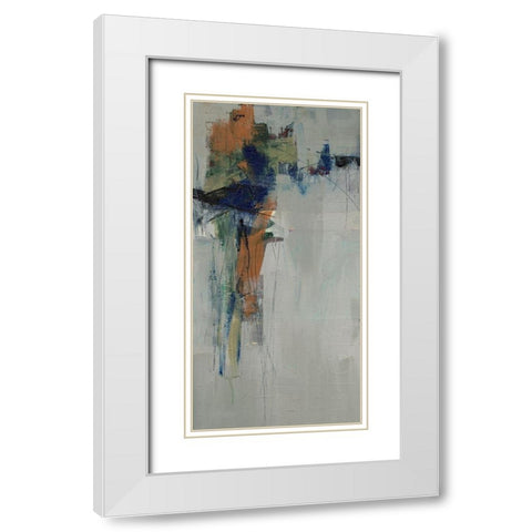 Traction II White Modern Wood Framed Art Print with Double Matting by Goldberger, Jennifer