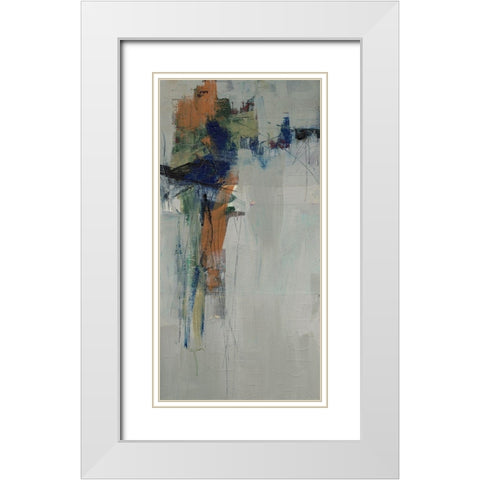 Traction II White Modern Wood Framed Art Print with Double Matting by Goldberger, Jennifer