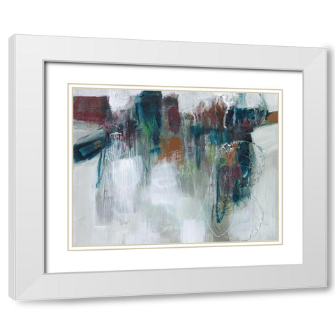 Spectrum Expression I White Modern Wood Framed Art Print with Double Matting by Goldberger, Jennifer