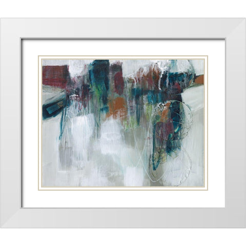 Spectrum Expression I White Modern Wood Framed Art Print with Double Matting by Goldberger, Jennifer