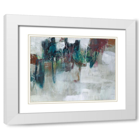 Spectrum Expression II White Modern Wood Framed Art Print with Double Matting by Goldberger, Jennifer