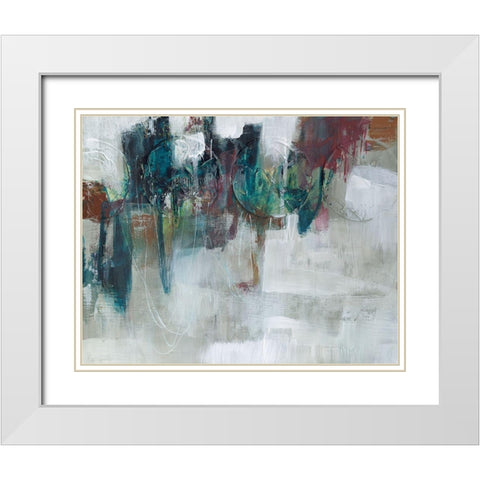 Spectrum Expression II White Modern Wood Framed Art Print with Double Matting by Goldberger, Jennifer