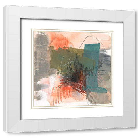 Central Fuse II White Modern Wood Framed Art Print with Double Matting by Goldberger, Jennifer