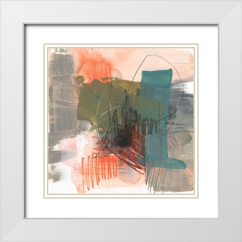 Central Fuse II White Modern Wood Framed Art Print with Double Matting by Goldberger, Jennifer