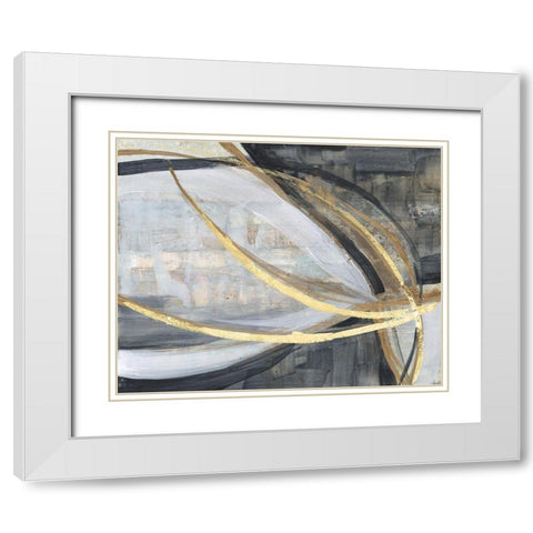 Twisting Vortex I White Modern Wood Framed Art Print with Double Matting by Goldberger, Jennifer