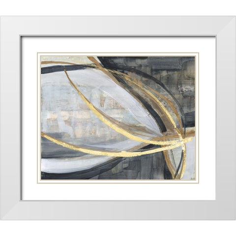 Twisting Vortex I White Modern Wood Framed Art Print with Double Matting by Goldberger, Jennifer