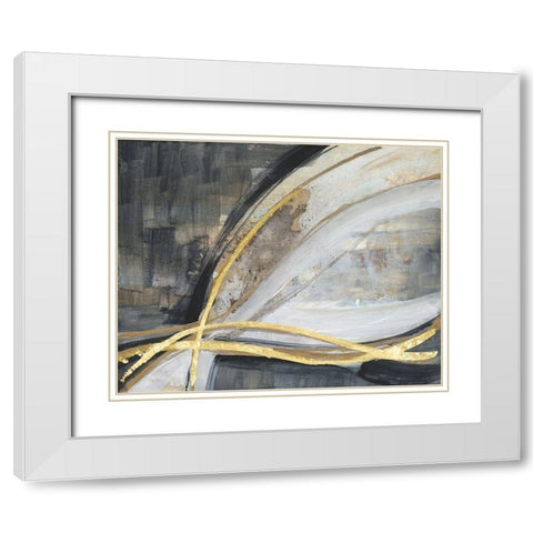 Twisting Vortex II White Modern Wood Framed Art Print with Double Matting by Goldberger, Jennifer