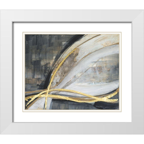 Twisting Vortex II White Modern Wood Framed Art Print with Double Matting by Goldberger, Jennifer