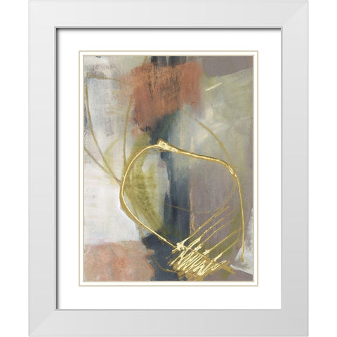 Burnished Loops I White Modern Wood Framed Art Print with Double Matting by Goldberger, Jennifer