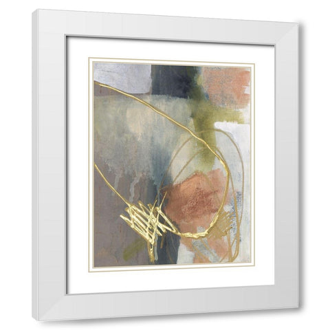 Burnished Loops II White Modern Wood Framed Art Print with Double Matting by Goldberger, Jennifer