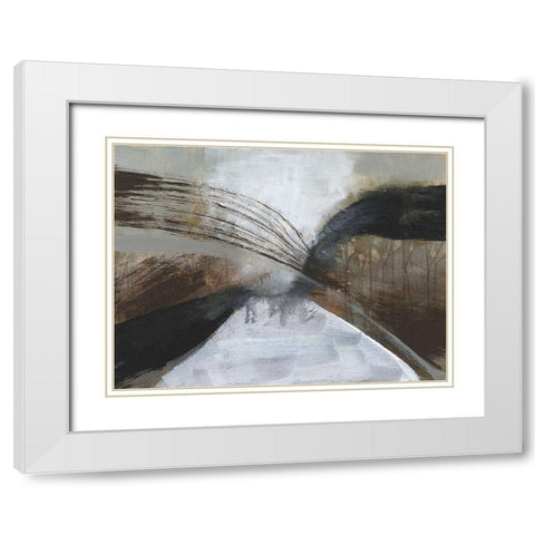 Clouded Vortex I White Modern Wood Framed Art Print with Double Matting by Goldberger, Jennifer