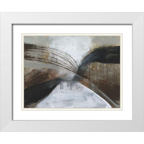 Clouded Vortex I White Modern Wood Framed Art Print with Double Matting by Goldberger, Jennifer