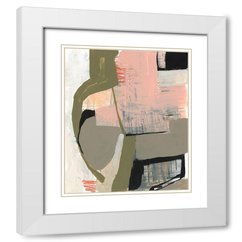 Scribbles and Shapes I White Modern Wood Framed Art Print with Double Matting by Goldberger, Jennifer