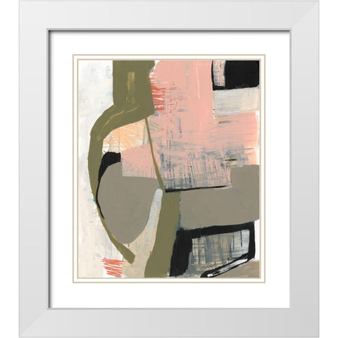 Scribbles and Shapes I White Modern Wood Framed Art Print with Double Matting by Goldberger, Jennifer