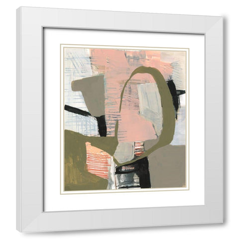 Scribbles and Shapes II White Modern Wood Framed Art Print with Double Matting by Goldberger, Jennifer