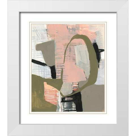 Scribbles and Shapes II White Modern Wood Framed Art Print with Double Matting by Goldberger, Jennifer