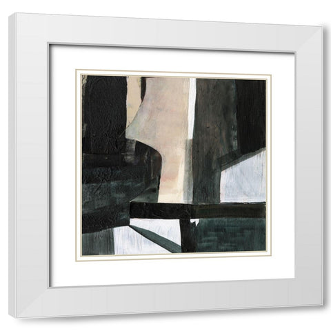 Deconstructed Ebony I White Modern Wood Framed Art Print with Double Matting by Goldberger, Jennifer