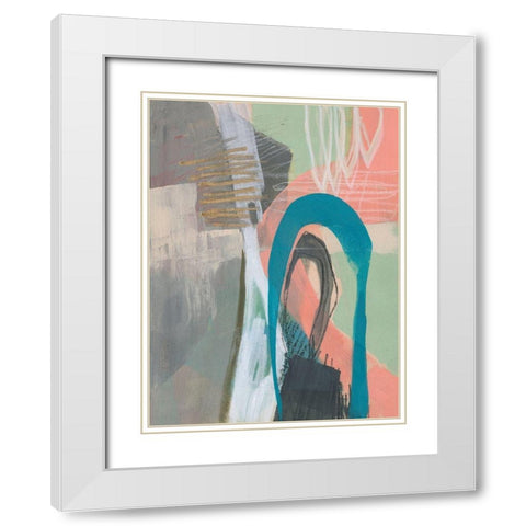 Marks in Marks I White Modern Wood Framed Art Print with Double Matting by Goldberger, Jennifer