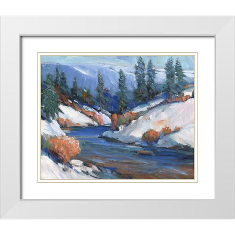 First Snow II White Modern Wood Framed Art Print with Double Matting by OToole, Tim
