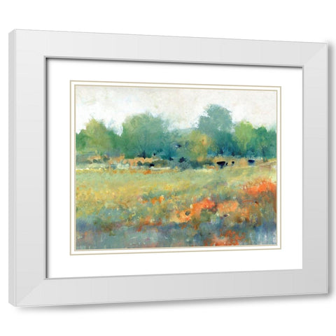 Rural Land II White Modern Wood Framed Art Print with Double Matting by OToole, Tim