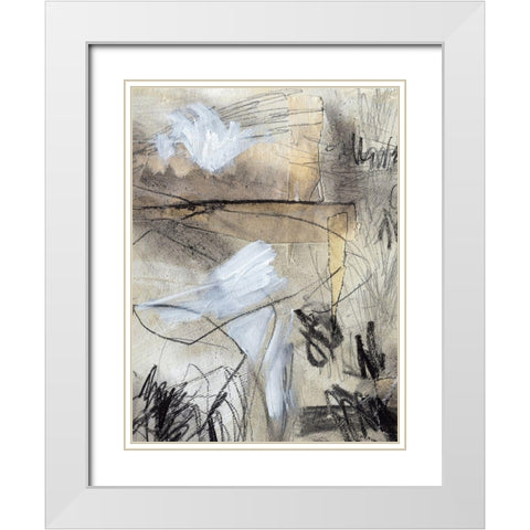 Masked Notes I White Modern Wood Framed Art Print with Double Matting by Paxton Parker, Jennifer