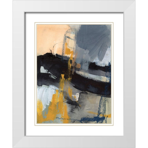 Incite I White Modern Wood Framed Art Print with Double Matting by Borges, Victoria