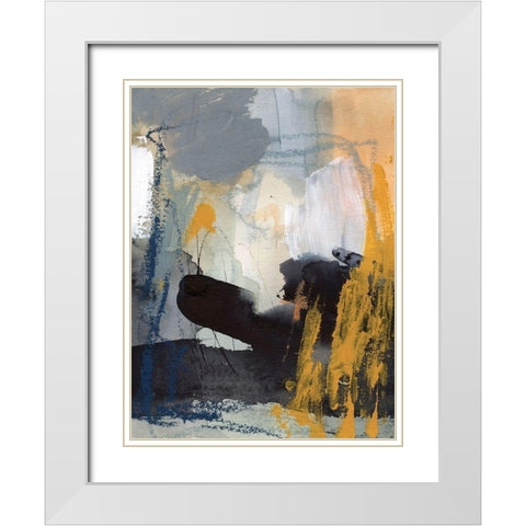 Incite II White Modern Wood Framed Art Print with Double Matting by Borges, Victoria