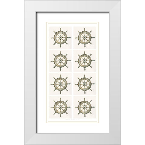 8-UP At the Helm II White Modern Wood Framed Art Print with Double Matting by Caroline, Emma