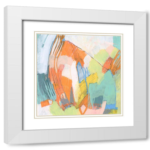 Candied Sherbet I White Modern Wood Framed Art Print with Double Matting by Goldberger, Jennifer