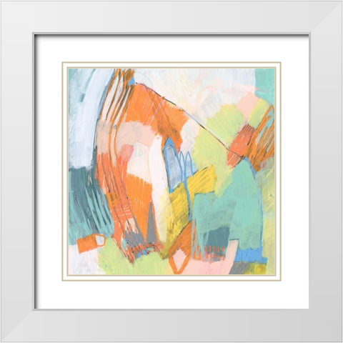 Candied Sherbet I White Modern Wood Framed Art Print with Double Matting by Goldberger, Jennifer