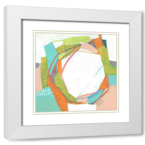 Candy Whorl II White Modern Wood Framed Art Print with Double Matting by Goldberger, Jennifer