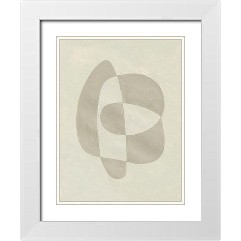 Soft Shape III White Modern Wood Framed Art Print with Double Matting by Caroline, Emma