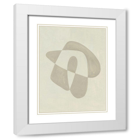 Soft Shape IV White Modern Wood Framed Art Print with Double Matting by Caroline, Emma