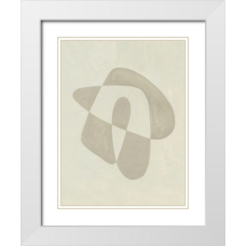 Soft Shape IV White Modern Wood Framed Art Print with Double Matting by Caroline, Emma