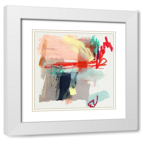 Abstract Metro Maps I White Modern Wood Framed Art Print with Double Matting by Parker, Jennifer Paxton