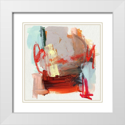 Abstract Metro Maps III White Modern Wood Framed Art Print with Double Matting by Parker, Jennifer Paxton