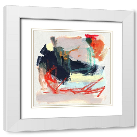 Abstract Metro Maps IV White Modern Wood Framed Art Print with Double Matting by Parker, Jennifer Paxton