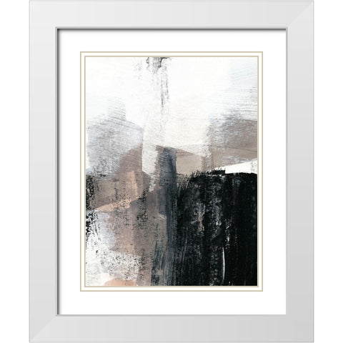 Ebonized II White Modern Wood Framed Art Print with Double Matting by Goldberger, Jennifer