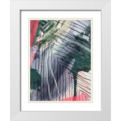 Angled Spaces II White Modern Wood Framed Art Print with Double Matting by Parker, Jennifer Paxton