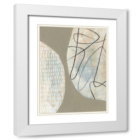 Orb Patterns I White Modern Wood Framed Art Print with Double Matting by Goldberger, Jennifer