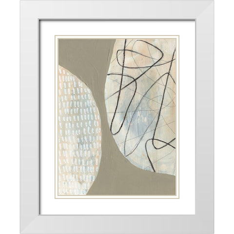 Orb Patterns I White Modern Wood Framed Art Print with Double Matting by Goldberger, Jennifer