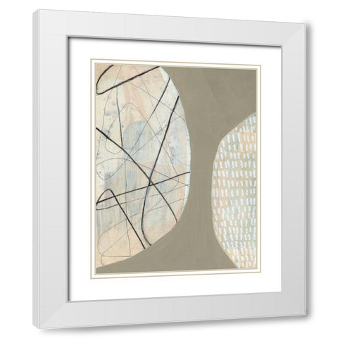 Orb Patterns II White Modern Wood Framed Art Print with Double Matting by Goldberger, Jennifer