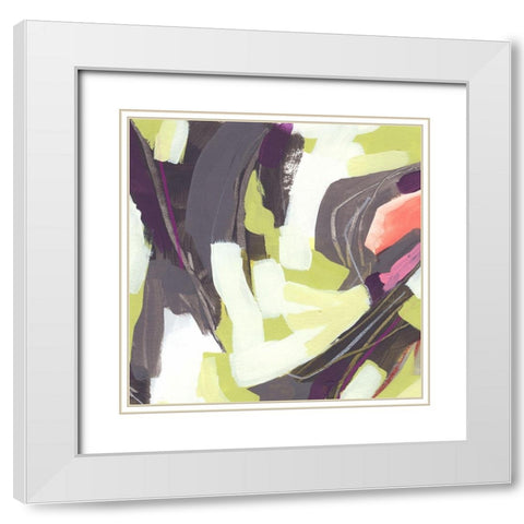Martini Swirl III White Modern Wood Framed Art Print with Double Matting by Vess, June Erica